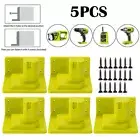 5X Power Tool Mounts Storage Holder Rack For Ryobi M18 18V Battery Power Tools