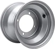 Oreilet 18x9.50-8 Upgraded ATV Wheel Rim, 8 Inch Premium Aluminum Alloy ATV Wheel Hub with High Strength Structure for Go Karts Carts Silver (Four Hole (Hole Spacing: 110mm / 4.33in)
