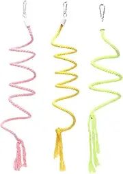 GANAZONO Bird Toys for Parrots 3pcs Climbing Rope Perch Swing Parakeet Cage Toys Bird Swing