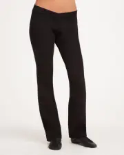 Capezio Adult Jazz Pant, Black Cotton Lycra, V Band, 2 Lengths, New