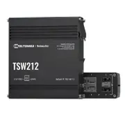 Teltonika TSW212 Managed Ethernet Switch, L2 with additional L3 Features, Supports Profinet, 8 x Gigabit Ethernet Ports, 2 x SFP Ports, PSU excluded TSW212000000