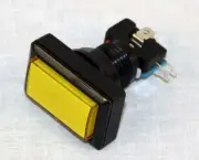 Arcade Game Illuminated Button rectangel for arcade crane machines yellow Jamma