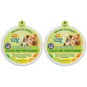 Citrus Magic 2-PACK SOLID AIR FRESHENER Litter Box Cage Bad ABSORBS PET ODORS