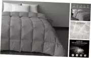 850 Fill Power Hungarian Goose Down Comforter Size Goose Down Queen Grey