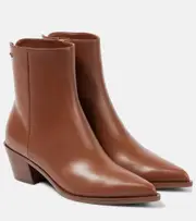 [Gianvito Rossi] Gianvito Rossi Kinney 45 leather ankle boots AU 9 brown