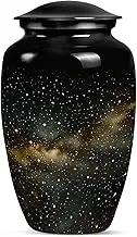 Starry Night Urn - Black Decorative Urn for Ashes Adult Male - Memorial Funeral Urns for Mom & Dad - Cremation Urns for Human Ashes Women & Men - 10 Inch