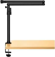 Streamplify Mount Lift Desk Mount, 2.5 kg Load Capacity, 360° Swivel, 180° Head Adjustment, Double Clip Height Adjustment, Space Saving Design, 70 cm Horizontal, 80 cm Vertical