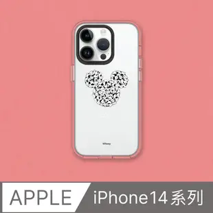 【犀牛盾】iPhone 14系列Clear透明防摔手機殼｜迪士尼-米奇系列-黑標款-米奇與白手套