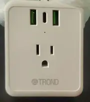 Trond Travel Plug Adapter With W/Usb(Europe, Type C Plug)