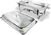 9L Multi Stainless Steel Bain Marie Chafing Dishes Buffet Food Warmer Pan Heater