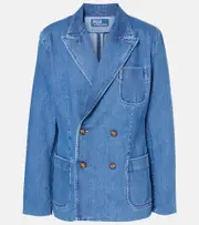 [Polo Ralph Lauren] Polo Ralph Lauren Double-breasted denim blazer AU 6 blue