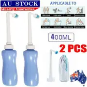 2X 400ml Portable Bidet Sprayer Peri Bottle Hygiene Care Toilet Bidet Shower AQS