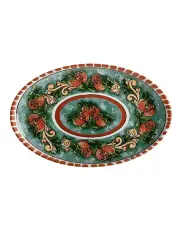 [Maxwell & Williams] Ceramica Salerno Oval Platter 40x26cm Pomegranates