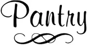 Pantry Sticker/Decal 9x4.5 inches - Vinyl Door Cabinet Cupboard Glass Pantry Label Organizer for Home and Kitchen Décor