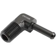 Aeroflow Male 1/4" Npt to 1/4" Barb Black 90 Degree Male to Male - AF842-04-04BLK
