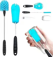 Water Bottle Brush Set | 6X Bottle and Straw Brush Cleaning Set | Multipurpose Bottle Washer, Bottle Scrubber Brush for Water Bottle Baby Bottle Straws