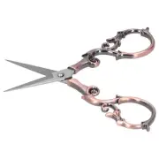Antique Red Retro Scissors Stainless Steel Gourd Shape DIY Vintage Small