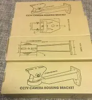 4 METAL MOUNTING BRACKETS CCTV SPY SECURITY IP HD-SDI AHD TVI CVI CAMERA MOUNTS