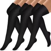 Women Thigh High Compression Socks Circulation Over Knee for Running - 3 Pairs