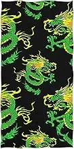 RPLIFE Green Dragon Black Beach Towels, Beach Towel Microfiber Quick Dry
