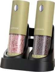 Electric Salt and Pepper Grinder Set - Automatic Refillable Salt and Pepper