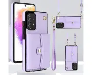 RFID Blocking Wallet Case for Samsung Galaxy A73 5G - Purple