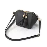 Casual PU Shoulder Bag Ladies Handbag Messenger Bag Shell Bag (Black)