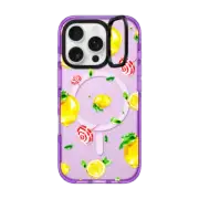 iPhone 16 Pro Impact Ring Stand Case MagSafe Compatible Capri Lemon Shower