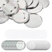 100 Sets Metal Button Supplies Reflective Back for Button Maker Machine (3 inch)