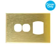 Connected Switchgear GEO Single Powerpoint Extra Switch Brushed Brass Cover