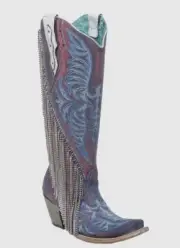 Corral Ladies Red & Blue Chameleon Effect Western Boot A4779