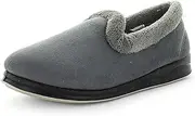 [Panda] Ladies Slippers Emille Soft Microsuede Upper Wider Comfy Size 5-10 8 Grey