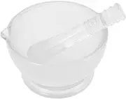 MUCKLILY 1 Set Glass Pestle Set with Non Slip Base Grinding Bowl for Kitchen Laboratory Use for Spices Chemical Preparation Glass Material Easy to Handle