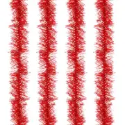 5Ft Feather Boa, 4 Pcs Artificial Fluffy Feather Boas, Red