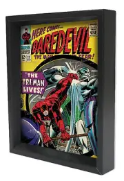 DAREDEVIL-DAREDEVIL#22 8x10 3D SHADOWBOX ART MARVEL SUPERHERO MAN WITHOUT FEAR!!