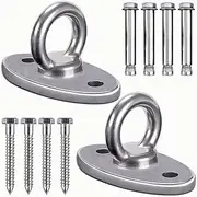 SELEWARE 1000 lb Capacity Wall Ceiling Mount Bracket for Suspension Strap Trainer, Suspension Kit for Yoga Swing, Hanging Hardware for Battle Ropes, Woss Suspension, Olympic Rings, Gym Accessories