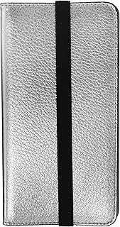 MOBILELUXE Metallic Leather Wallet Phone Case for iPhone 6 Plus & 6s Plus - Silver/Fuchsia