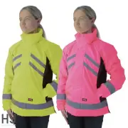 HyVIZ Waterproof Riding Jacket Fluorescent Silver Reflective Tape BE SEEN