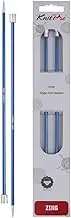 Knit Pro KP47299 Zing: Knitting Pins: Single Ended: 35cm x 4.00mm, 4mm Blue