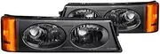 Anzo USA 02-06 Avalanche/03-07 Silverado, Classic Parking Lights Crystal JDM Black
