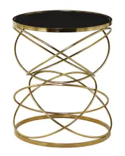 Peyton Lane Black Contemporary Metal Accent Table