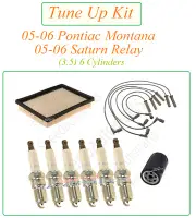 Tune Up For 05-06 Pontiac Montana Saturn Relay 3.5 v6: SparkPlug Wireset Air Oil