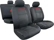 Canvas Seat Covers for Nissan Navara D22 2007-2015,NP300 D23 2017-2020,Waterproof Black Heavy Duty Truck Protector, Airbag Compatible Full Set