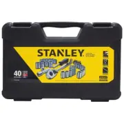 Stanley Mechanics Tool Set 40 Piece Wrenches New Case Kit Sockets Ratchet Tools