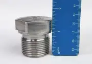 1 3/8" Hex Head Pipe Plug Male NPT Threaded Fitting Stainless Steel