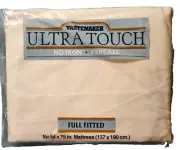 Tastemaker Ultra Touch Full Fitted Sheet Beige No Iron Percale Made in USA 1980