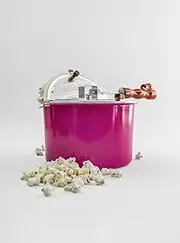 Wabash Valley Farms Pink Whirley Pop with Metal Gears - 1 Popping Kit Included, Movie Night at Home, 3-Minute Stove Top Popcorn Maker, Popcorn Maker