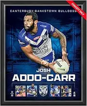 Josh Addo-Carr Canterbury-Bankstown Bulldogs Official Nrl Player Print Framed