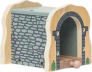 Wooden Toy Train Railway Caved Model Fairy Garden for Railway Toys Boys C