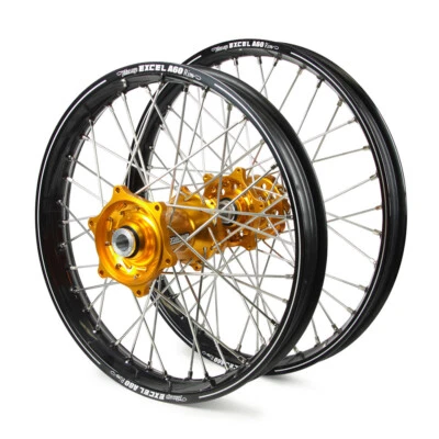 Yamaha YZ125 1998-2001 Wheel Set Black Excel A60 SNR MX Rims Gold Talon Hubs 21/